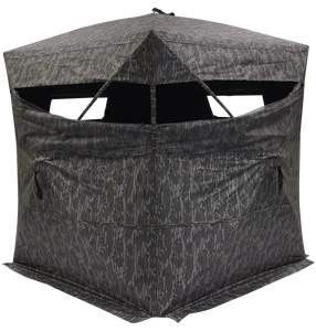 Rhino Blinds R150MBL Hybrid R150 5 Hub Mossy Oak Bottomland 150 Denier/Mesh                                                                                                                             