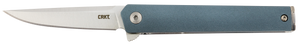 CRKT 7095 CEO  Compact 2.61" Folding Plain Satin 4116 SS Blade, Blue GRN Handle, Includes Pocket Clip                                                                                                    CRKT 7095 CEO  Compact 2.61" Folding Plain Satin 4116 SS Blade, Blue GRN Handle, Includes Pocket Clip