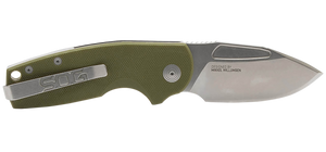S.O.G SOG16030157 Stout SJ 2.60" Folding Clip Point Plain Stonewashed Cryo D2 Steel Blade/ Olive Drab Textured G10 Handle Includes Belt Clip                                                            