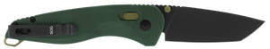 S.O.G SOG11411341 Aegis AT 3.13" Folding Tanto Plain Black TiNi Cryo D2 Steel Blade/Forest w/Moss Accents GRN Handle                                                                                    
