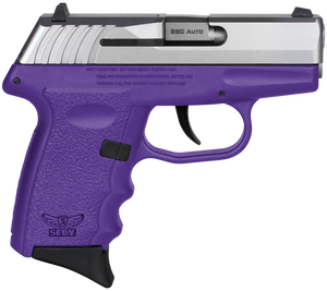SCCY Industries CPX-3TTPU CPX-3  Sub-Compact Frame 380 ACP 10+1, 3.10" Stainless Quadlock Barrel, Serrated Stainless Steel Slide, Purple Polymer Frame w/Finger Grooves, No Safety, Right Hand          
