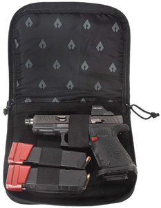 Advance Warrior Solutions SPC9 Single Pistol Case  9.50" Long Black Durable Soft Fabric Compatible w/ Most Standard Sized Pistols                                                                       