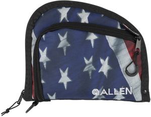 Allen 7719 Victory Auto Fit Handgun Case USA Flag Endura w/Black Trim, 1-Pocket, Knit Lining, Foam Padding & Lockable Zippers 9" x 7" Interior Dimensions Allen 7719 Victory Auto Fit Handgun Case USA Flag Endura w/Black Trim, 1-Pocket, Knit Lining, Foam Padding & Lockable Zippers 9" x 7" Interior Dimensions