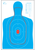 Action Target RCB27EQ100 Qualification B-27E & FBI Q Combo Silhouette Hanging Paper 23" x 35" Blue/White 100 Per Box                                                                                    