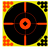 Birchwood Casey 34016 Shoot-N-C Reactive Target Self-Adhesive Paper Black/Yellow/Red 12" Bullseye 100 Pack                                                                                              