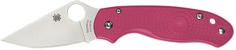 Spyderco C223PN Para 3 Lightweight Breast Cancer EDC 2.93" Folding Plain Satin CTS BD1N SS Blade, Pink Textured FRN Handle                                                                              