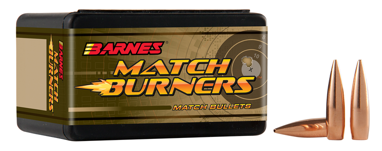 Barnes Bullets 30162 Match Burners  22Cal 69gr Match Burners Boat Tail 100/Box                                                                                                                          