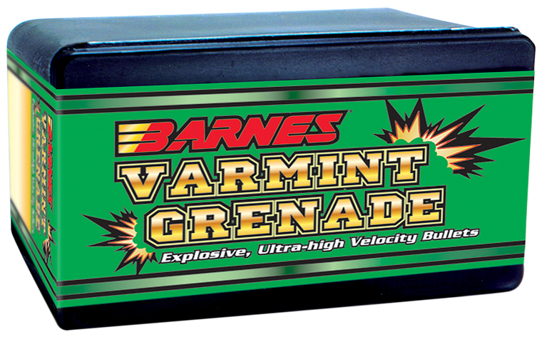 Barnes Bullets 30198 Varmint Grenade Ultra High Velocity 223Rem 50gr Flat Base Hollow Point 100/Box                                                                                                     