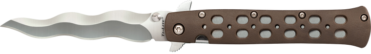 Cold Steel CS-26SK4 Ti-Lite  4" Folding Plain Kris AUS 10A Steel Blade/Flat Dark Earth Griv-Ex Handle                                                                                                   