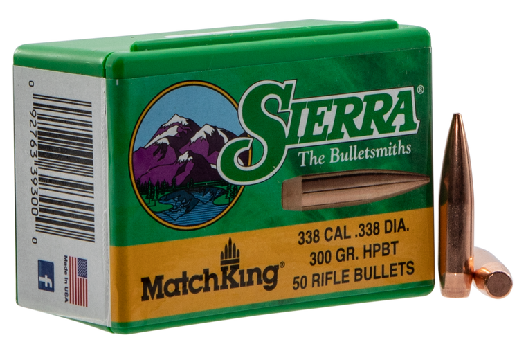 Sierra 9300T MatchKing  338Cal 300gr Hollow Point Boat Tail 50/Box                                                                                                                                      