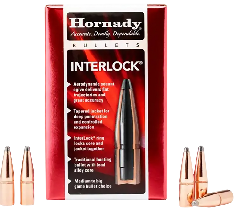 Hornady 3232 InterLock  8mm .323 150 gr Soft Point 100 Per Box/ 15 Case                                                                                                                                 