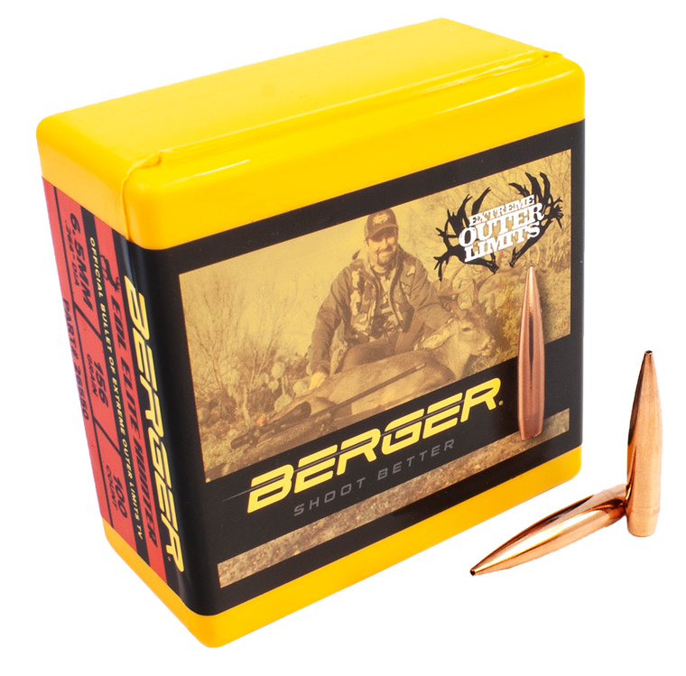 Berger Bullets 26550 Elite Hunter Outer Limits 6.5mm 156gr Boat Tail 100/Box                                                                                                                            