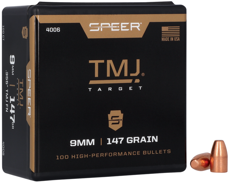 Speer 4006 TMJ  9mm 147gr Total Metal Jacket 100 Per Box/5 Case                                                                                                                                         