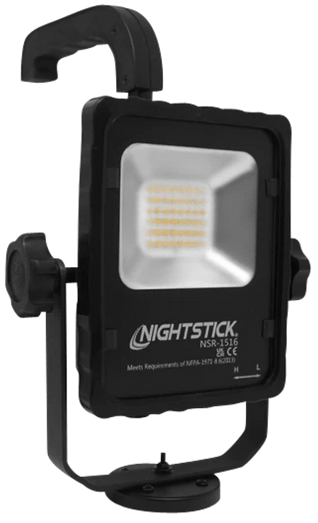 Nightstick NSR1516 Rechargeable LED Scene Light with Magnetic Base  Black                                                                                                                               
