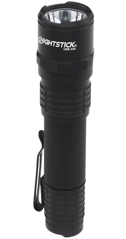 Nightstick USB320 USB Rechargeable EDC Flashlight  Black Anodized 320 Lumens White LED                                                                                                                  
