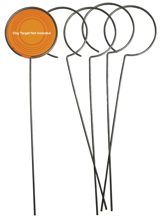 Birchwood Casey 49010 Clay Holder Stand Target Stand Silver Wire Standing 5 Pack                                                                                                                        