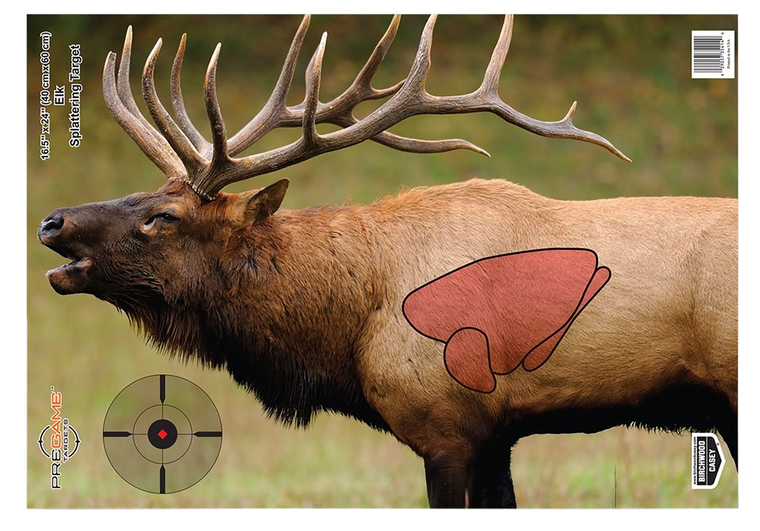 Birchwood Casey 35404 Pregame  Elk Paper Target 16.50" x 24" 3 Per Pkg                                                                                                                                  