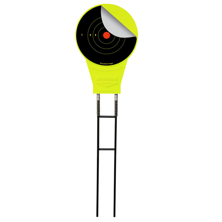 Birchwood Casey 48028 Ground Strike Belly Dancer Pistol/Rifle Metal Yellow Bullseye Illustration Impact Enhancement Motion Includes Targets                                                             