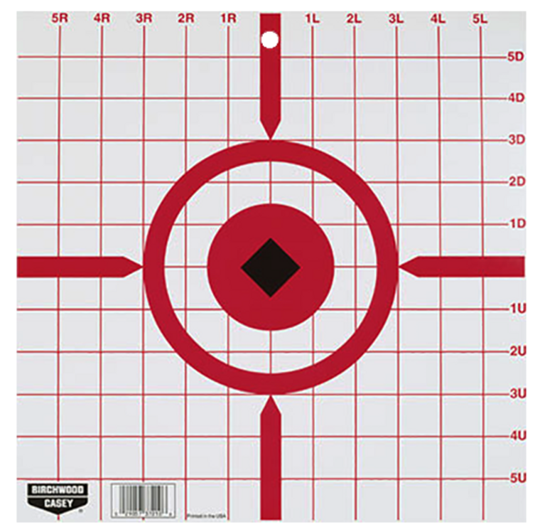 Birchwood Casey 37210 Rigid Sight-In Crosshair Hanging Tagboard 12" Black/White 10 Pack                                                                                                                 