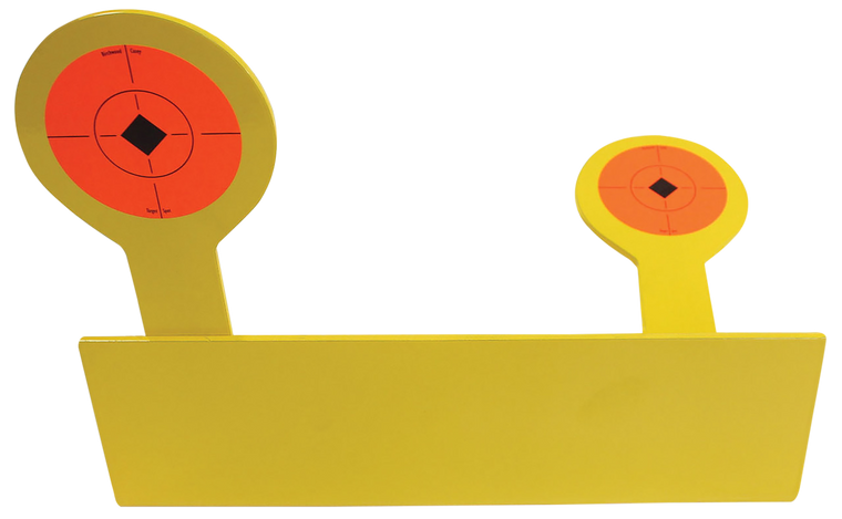 Birchwood Casey 47522 World of Targets Bushwacker Rimfire Pistol/Rifle Black/Orange AR400 Steel Circle w/Crosshair & Diamond                                                                            