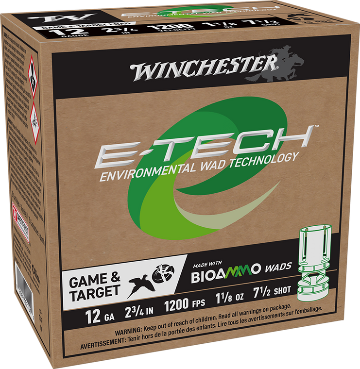 Winchester Ammo WCM127 E-Tech  12Gauge 2.75" 1 1/8oz 7.5Shot 25 Per Box/10 Case                                                                                                                         