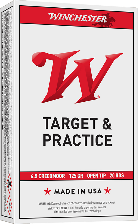 Winchester Ammo USA65CM USA  6.5Creedmoor 125gr Open Tip Range 20 Per Box/10 Case                                                                                                                       
