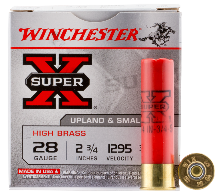 Winchester Ammo X285 Super X Heavy Game Load High Brass 28Gauge 2.75" 3/4oz 5Shot 25 Per Box/10 Case                                                                                                    