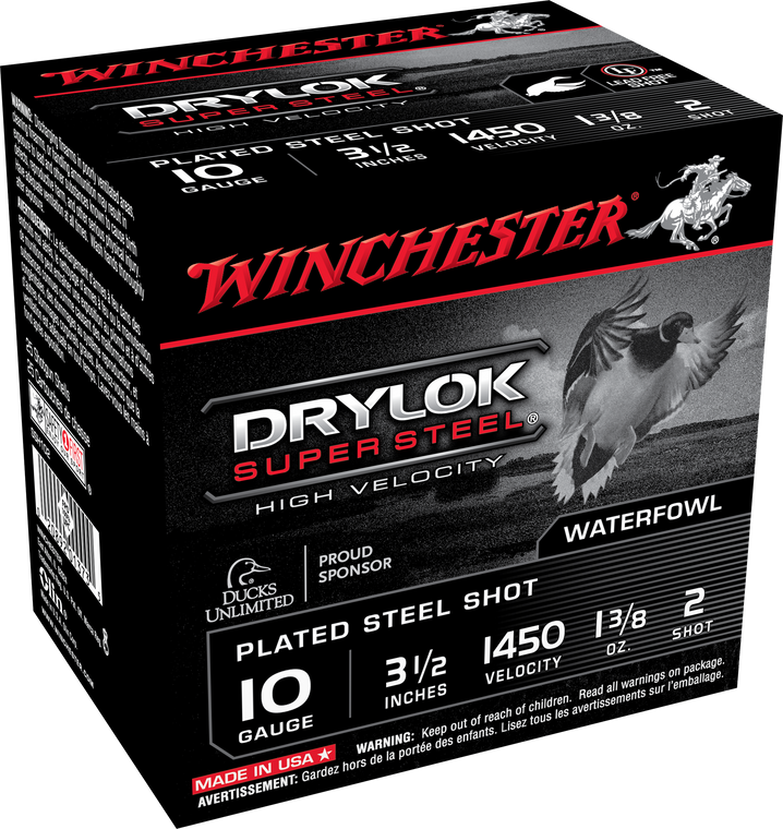 Winchester Ammo SSH102 Drylok Super Steel High Velocity 10Gauge 3.50" 1 3/8oz 2Shot 25 Per Box/10 Case                                                                                                  