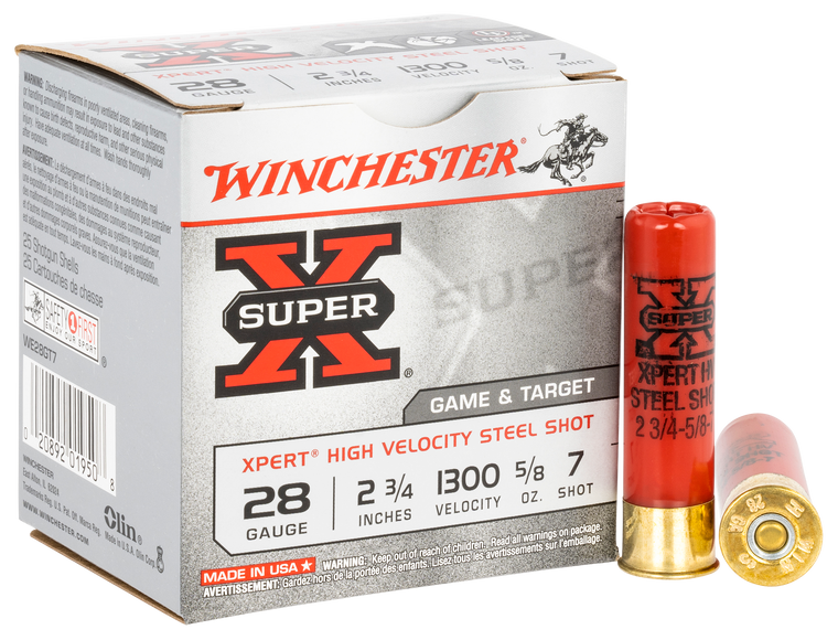 Winchester Ammo WE28GT7 Super X Xpert High Velocity 28Gauge 2.75" 5/8oz 7Shot 25 Per Box/10 Case                                                                                                        