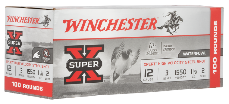 Winchester Ammo WEX1232VP Super X Xpert High Velocity 12Gauge 3" 1 1/8oz 2Shot 100 Per Box/2 Case *Value Pack                                                                                           