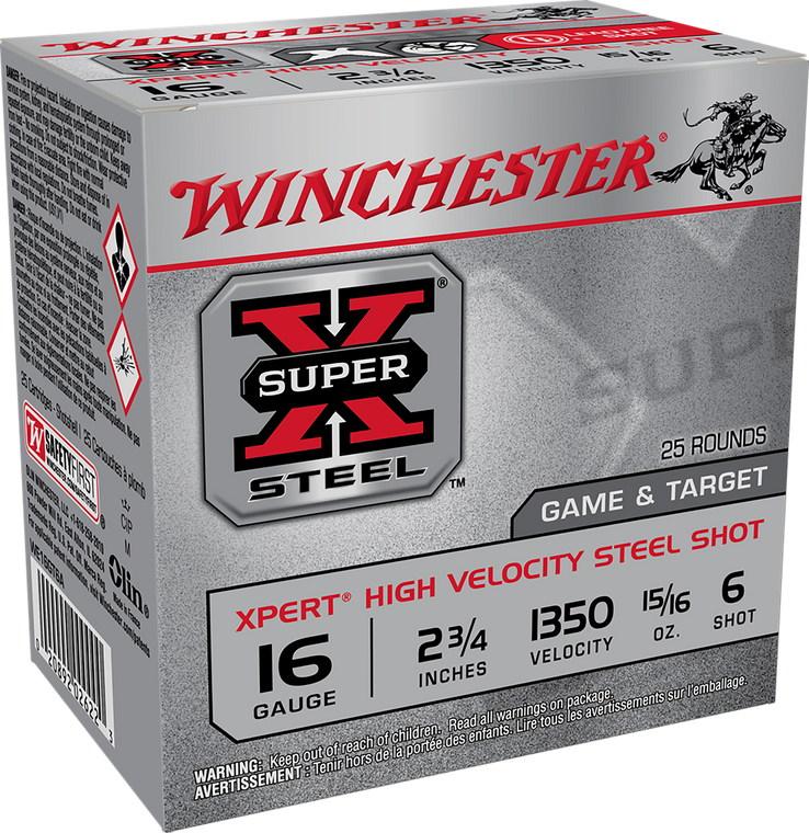 Winchester Ammo WE16GT6A Super X Xpert High Velocity 16Gauge 2.75" 15/16oz 6Shot 25 Per Box/10 Case                                                                                                     