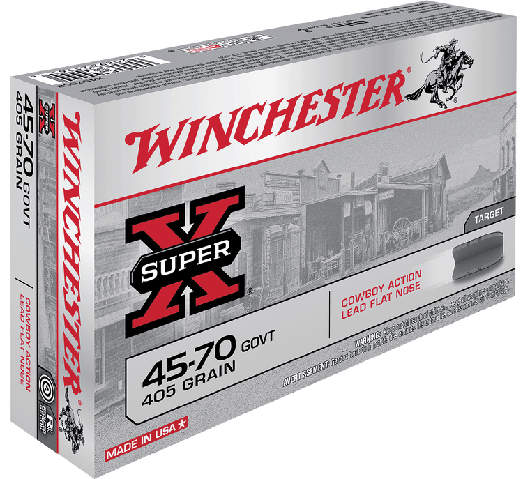 Winchester Ammo X4570CB Super X Cowboy Action 45-70Gov 405gr Lead Flat Nose 20 Per Box/10 Case                                                                                                          