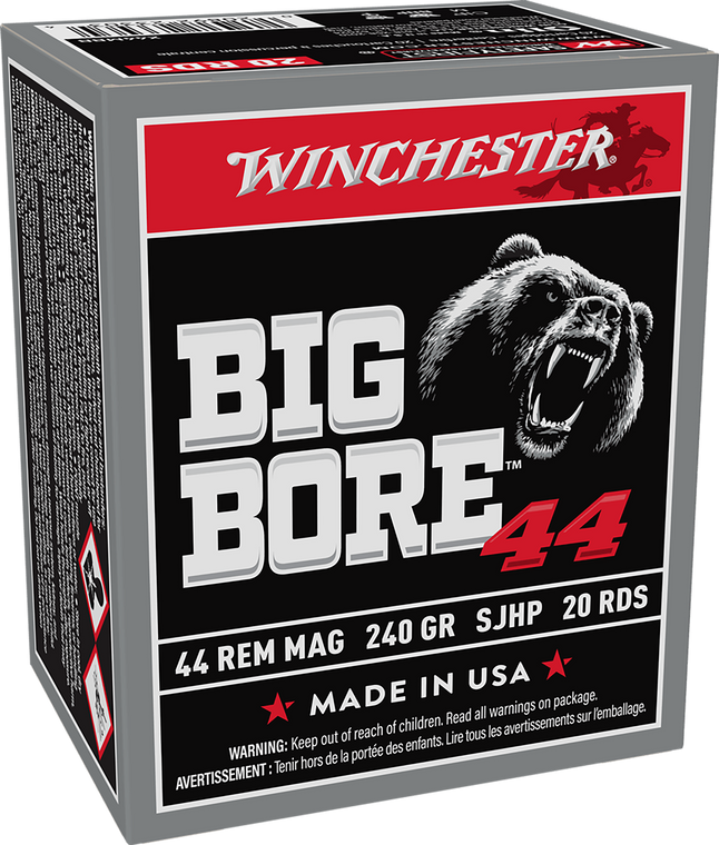 Winchester Ammo X44MBB Big Bore  44RemMag 240gr Semi Jacketed Hollow Point 20 Per Box/10 Case                                                                                                           