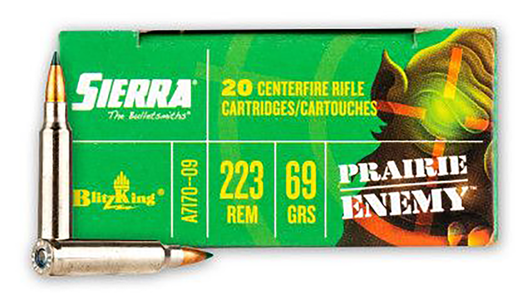 Sierra A717009 Prairie Enemy  223Rem 69gr Sierra BlitzKing 20 Per Box/10 Case                                                                                                                           