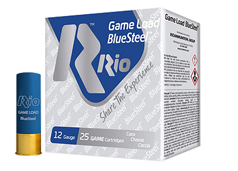 Rio Ammunition GLBS325 Game Load BlueSteel  12Gauge 2.75" 1 1/8oz 5Shot 25 Per Box/10 Case                                                                                                              