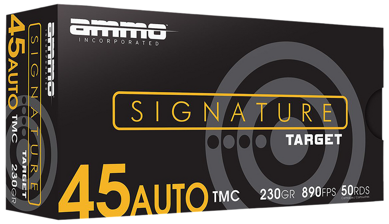 Ammo Inc 45230TMCA50 Signature  45ACP 230gr Total Metal Case 50 Per Box/20 Case                                                                                                                         