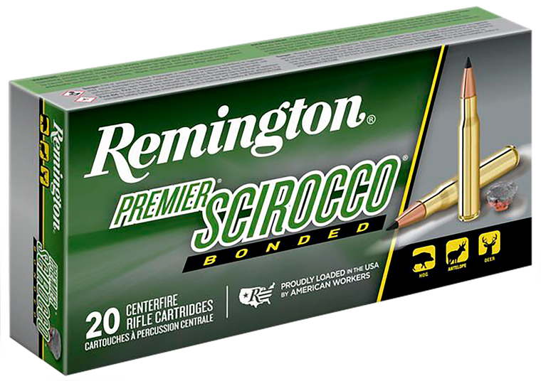Remington Ammunition 29328 Premier Scirocco Bonded 30-06Springfield 180gr Swift Scirocco Bonded 20 Per Box/10 Case                                                                                      