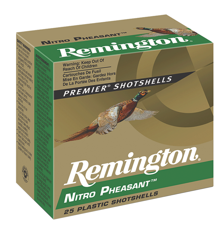Remington Ammunition 28636 Nitro Pheasant  12Gauge 2.75" 1 3/8oz 6Shot 25 Per Box/10 Case                                                                                                               