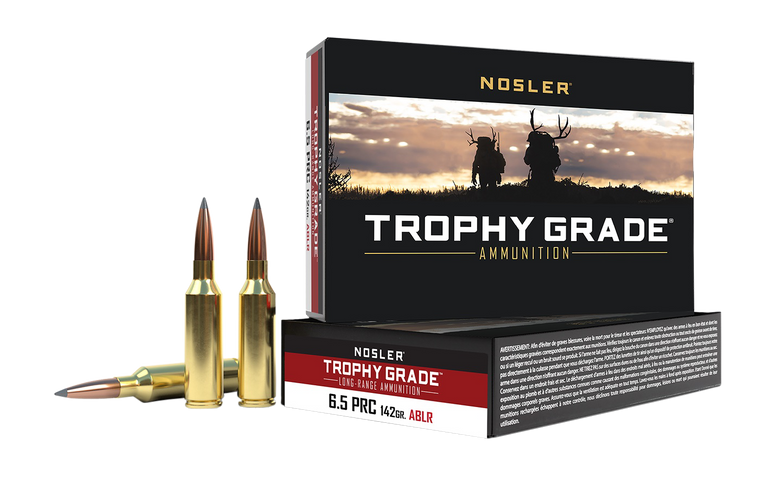 Nosler 61232 Trophy Grade Long-Range 6.5PRC 142gr Nosler Spitzer AccuBond Long Range 20 Per Box/10 Case                                                                                                 