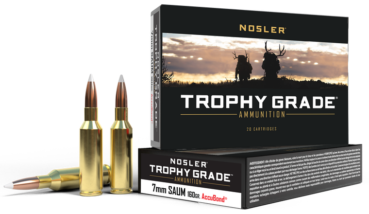 Nosler 60045 Trophy Grade  7mmRemSA UltraMag 160gr Nosler Spitzer Partition 20 Per Box/10 Case                                                                                                          