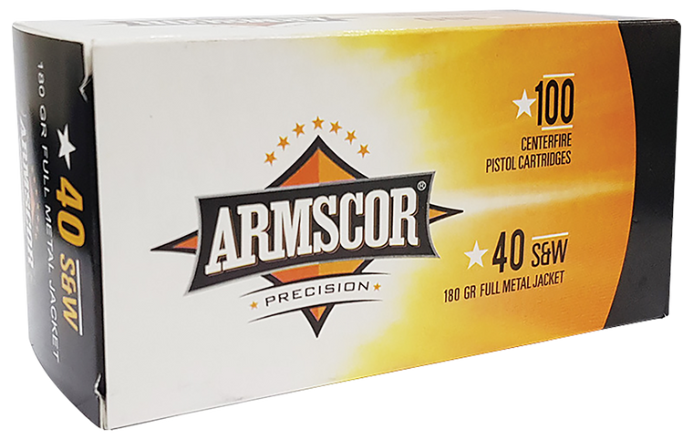 Armscor 50316 Precision Value Pack 40S&W 180gr Full Metal Jacket 100 Per Box/12 Case                                                                                                                    