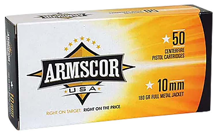 Armscor FAC102N USA  10mmAuto 180gr Full Metal Jacket 50 Per Box/20 Case                                                                                                                                