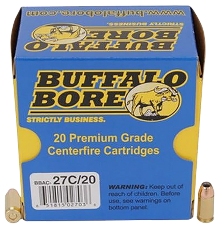 Buffalo Bore Ammunition 27C20 Personal Defense Strictly Business 380ACP +P 90gr Jacketed Hollow Point 20 Per Box/12 Case                                                                                