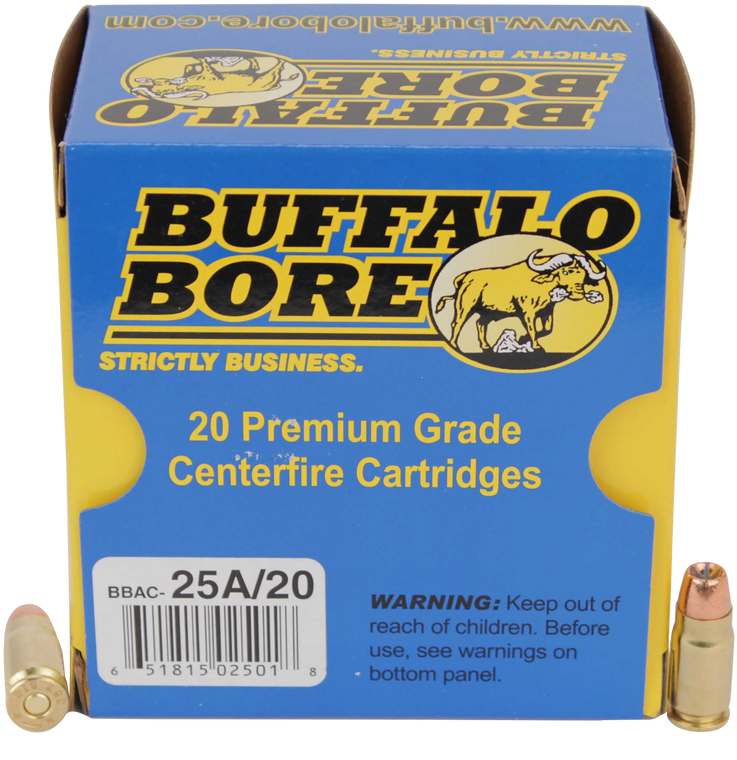 Buffalo Bore Ammunition 25A20 Heavy Strictly Business 357Sig 125gr Jacketed Hollow Point 20 Per Box/12 Case                                                                                             