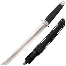 Cold Steel CS35AE Magnum Tanto XII  12" Fixed Tanto Plain Satin VG-10 San Mai Blade/Black Textured/Oval Kray-Ex Handle Includes Sheath                                                                  