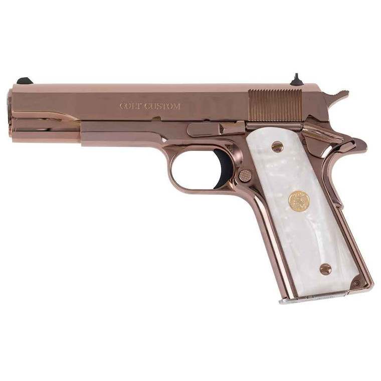 Colt Government TALO Edition 38 Super 5" Barrel, Rose Gold, Pearl Grip, 9rd