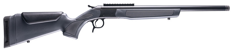 CVA CR4438 Scout 350 Legend 1rd 20" Blued Threaded Barrel, Blued Picatinny Rail Receiver, Stealth Gray Fixed Synthetic Stock