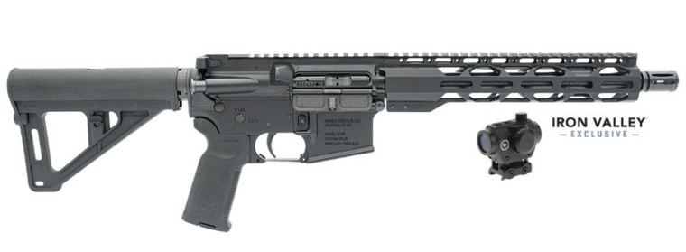 Radical Firearms RF-15 Pistol Bundle, 5.56 NATO, 10.50" Barrel, Magpul BTR Brace, CT Red Dot, Black, 30-rd