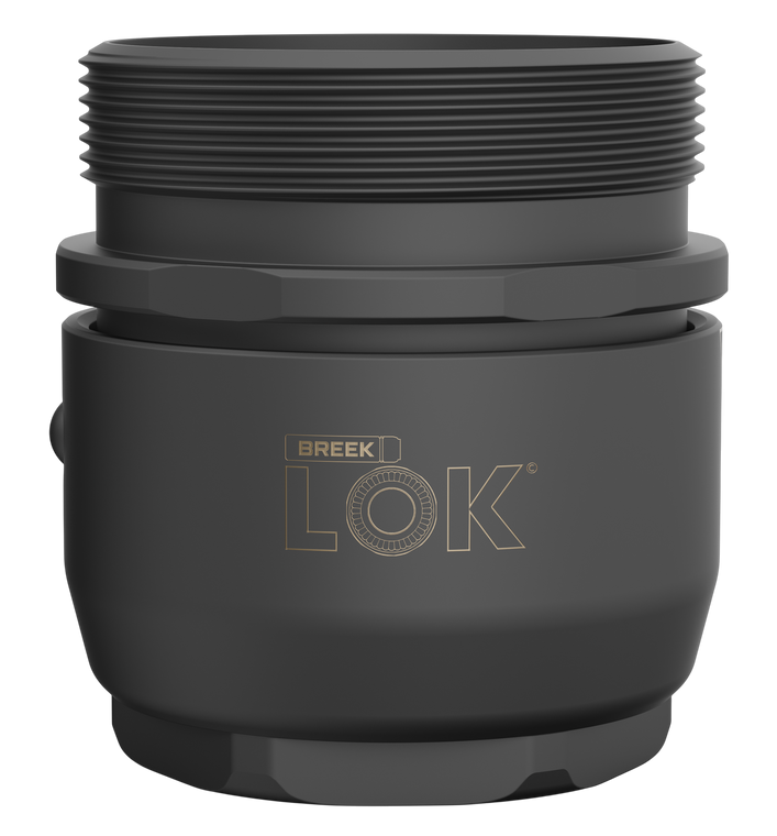 Breek Arms BRK4300 Breek LOK 3QD  Fits 1.375"x24 TPI Titanium DLC Black                                                                                                                                 