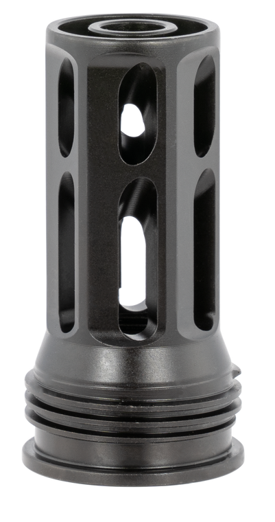 Huxwrx 1799 QD 762 Flash Hider Black with 5/8"-24 tpi Threads, 2.30" OAL & 1.20" Diameter for 30 Cal AR-Platform                                                                                        